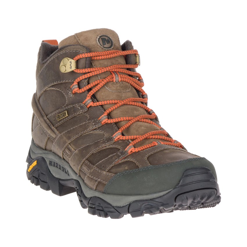 Chaussures Randonnée Merrell Moab 2 Prime Mid Waterproof Marron Foncé Homme | H.J.TSZW